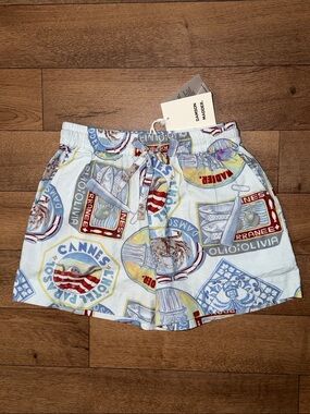 Damson Madder Size UK 6 Printed Pull-On Shorts Holiday Print NWT Anthropologie